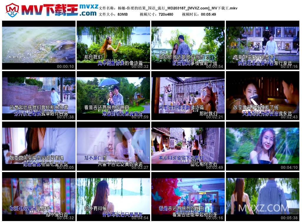 杨敏-你要的结果_国语_流行_MD203187